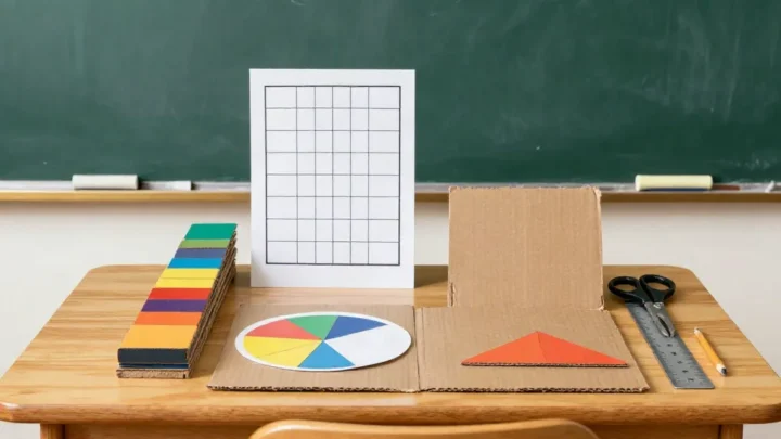 ¿Qué materiales de matemáticas puedo hacer con cartón para 1º a 4º y cuáles aguantan más de un curso?